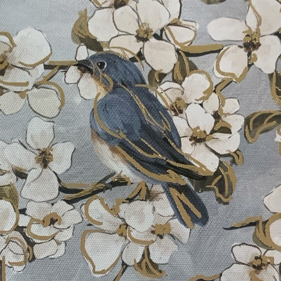 Framed Wall Art Home Decor Bird in Tree on Canvas - Picture 3 of 3